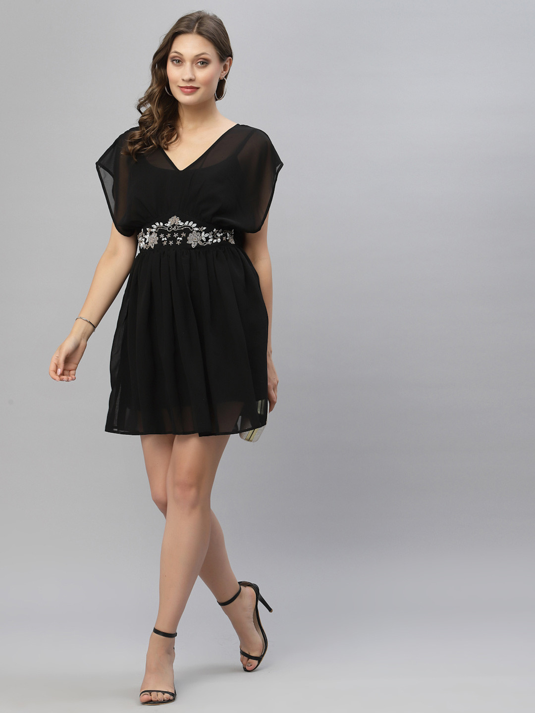 Buy KASSUALLY Black Embellished Dress Dresses for Women