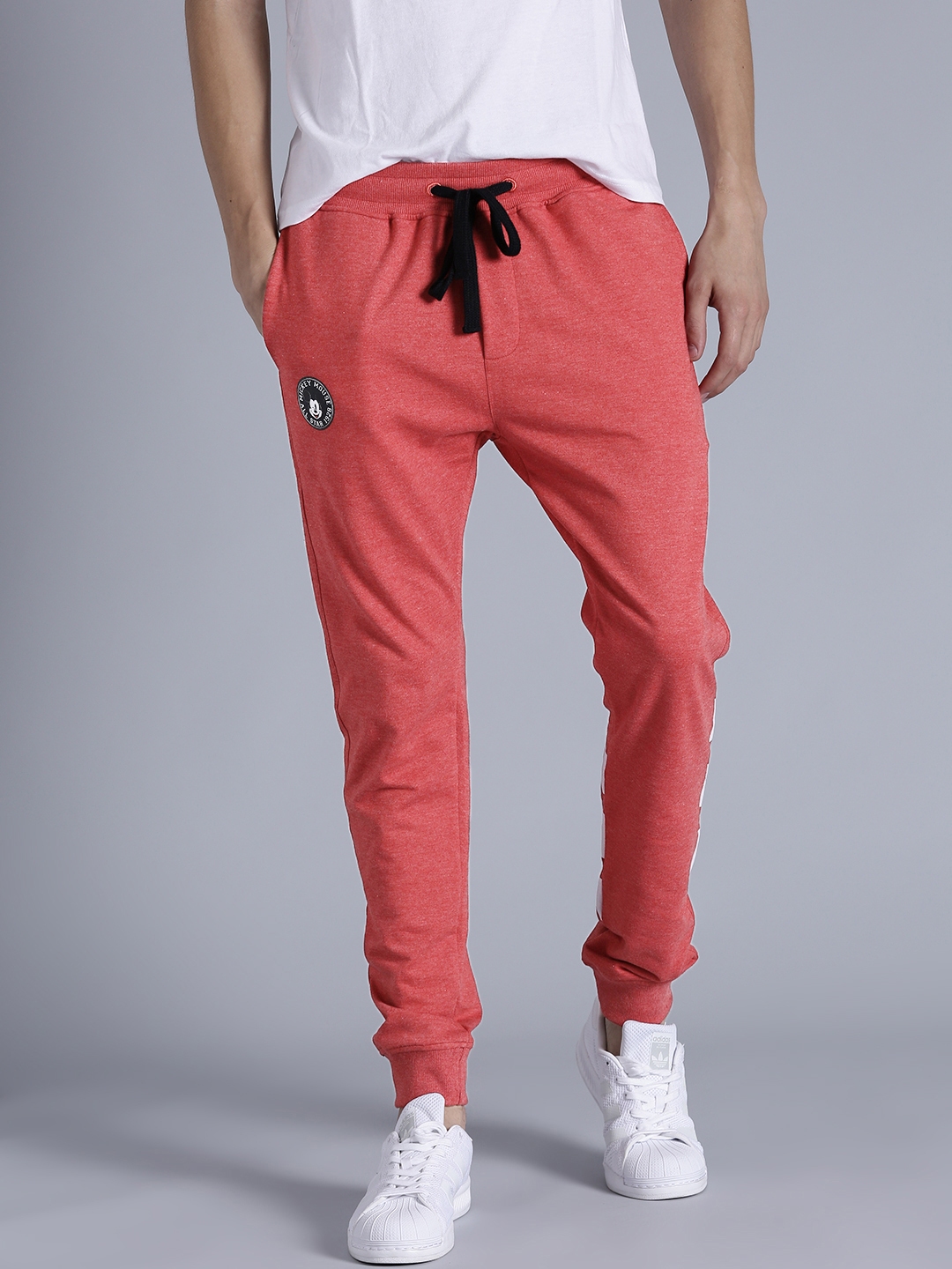 mens red joggers
