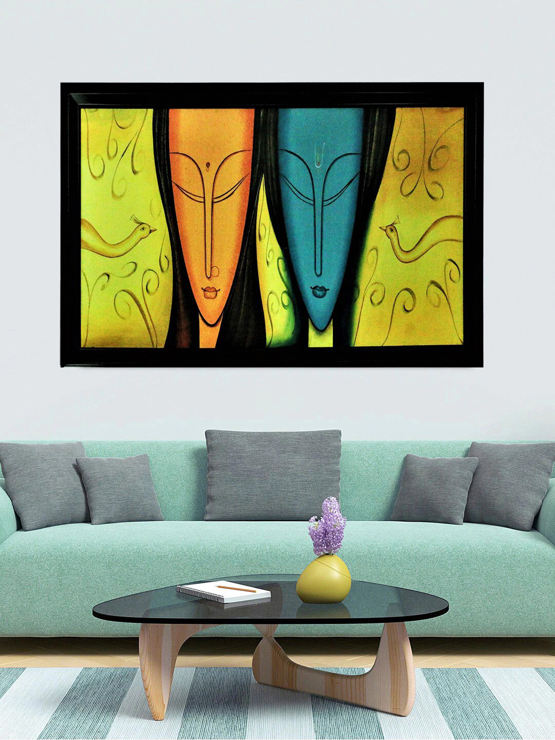 Buy Gallery99 Yellow & Orange Abstract Painting Canvas Oil Painting Wall Art Wall Art for
