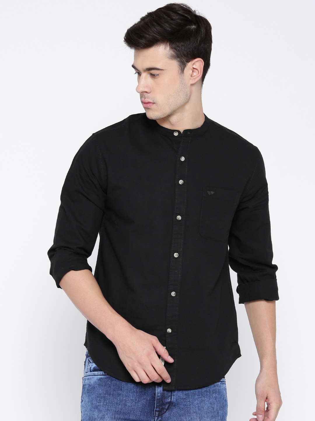 Buy Red Tape Men Black Solid Casual Shirt - Shirts for Men 1863227 | Myntra