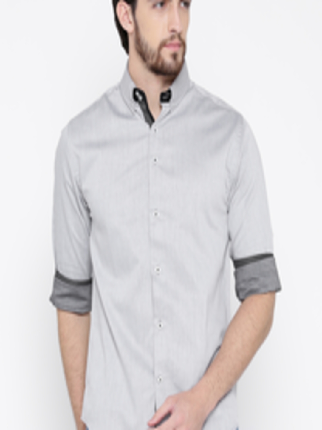 Buy Red Tape Men Grey Solid Casual Shirt - Shirts for Men 1863252 | Myntra