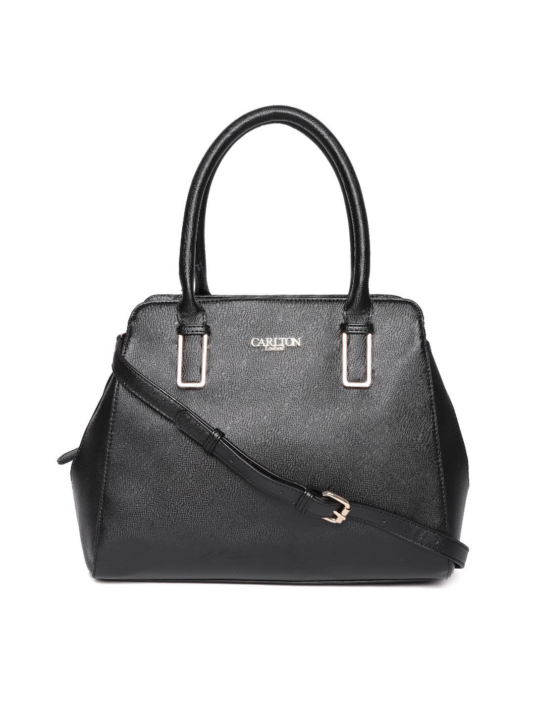 Buy Carlton London Black Solid Shoulder Bag Handbags for Women