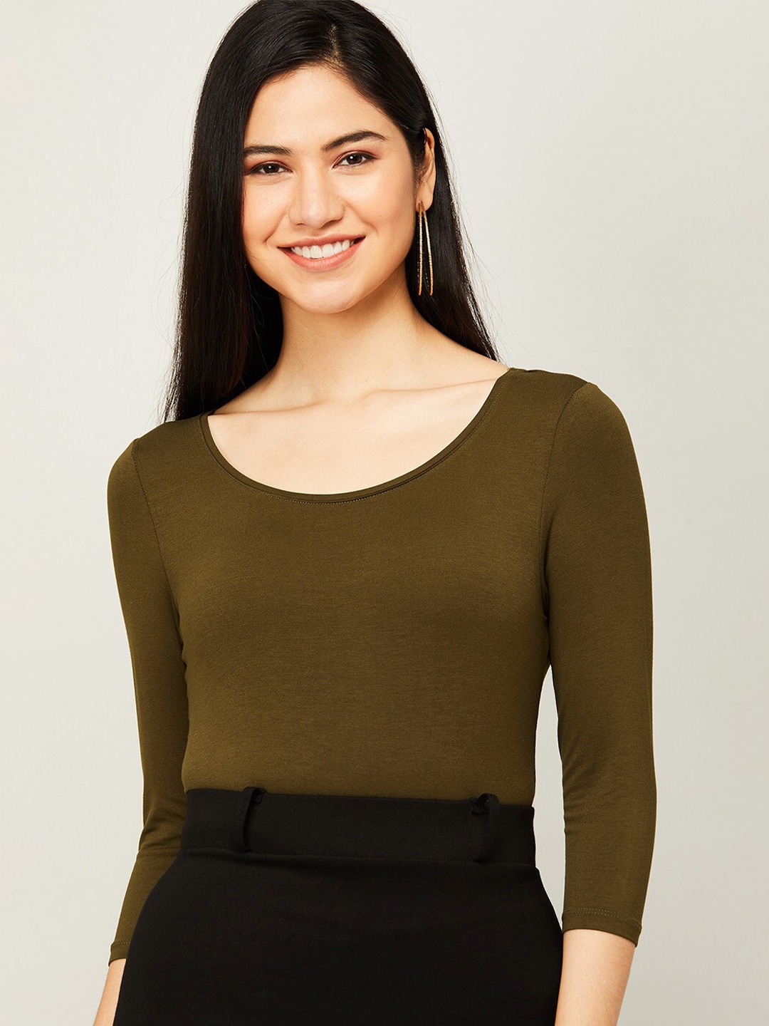 buy-code-by-lifestyle-women-olive-green-longline-top-tops-for-women