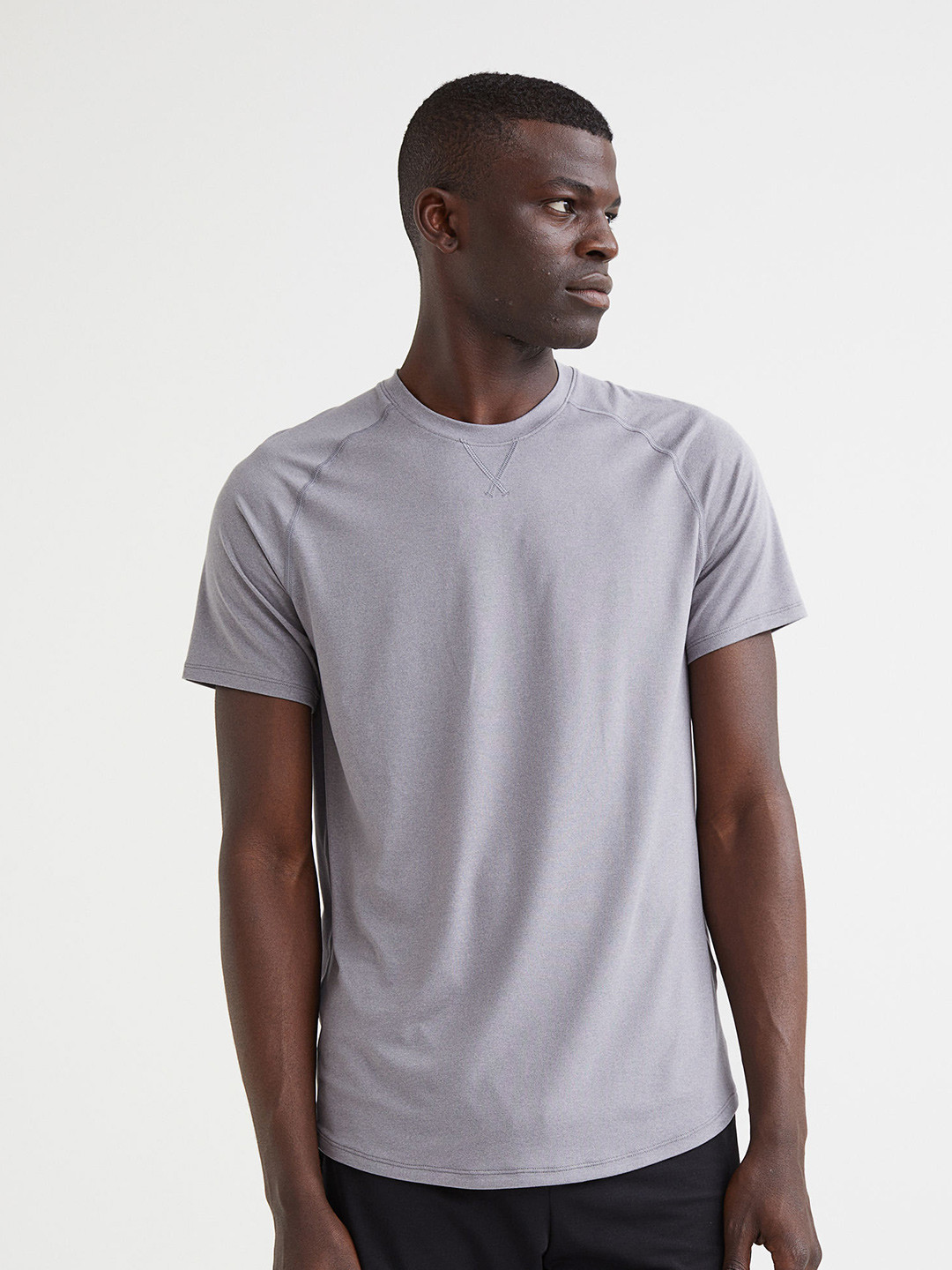 Buy H&M Men Grey Solid Loose Fit Sports Top Tshirts for Men 18638436 Myntra