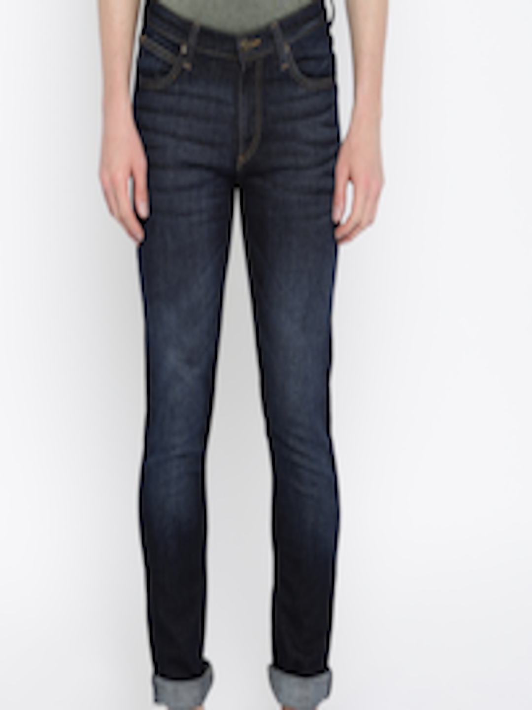 Buy Lee Navy Bruce Fit Stretchable Jeans - Jeans for Men 1864347 | Myntra