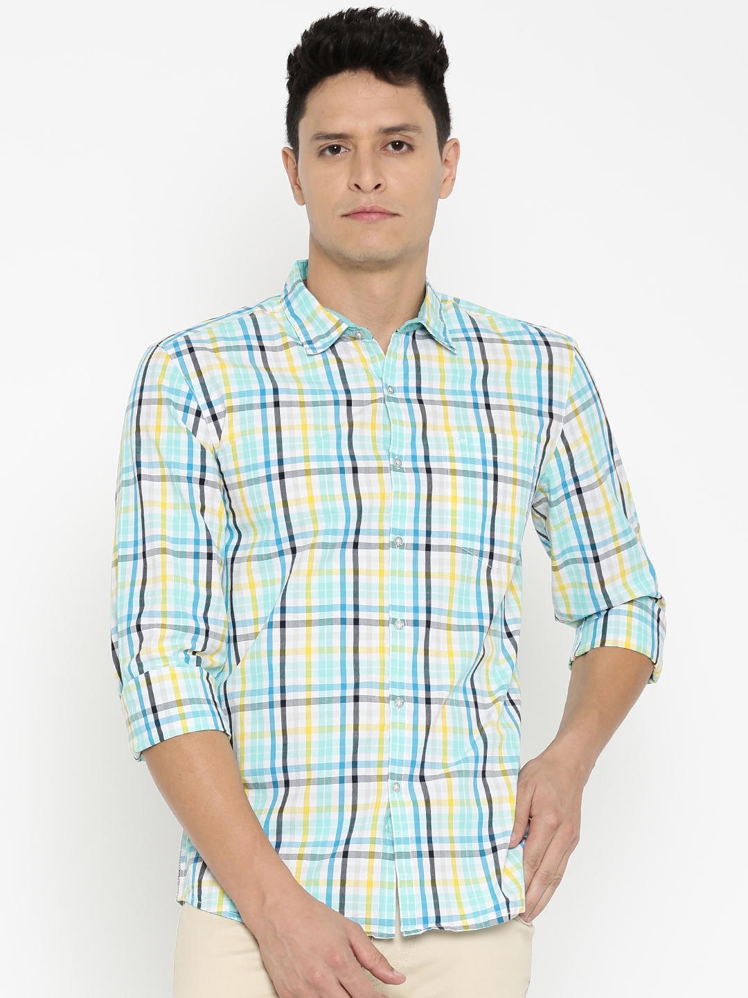 green checked shirt mens uk