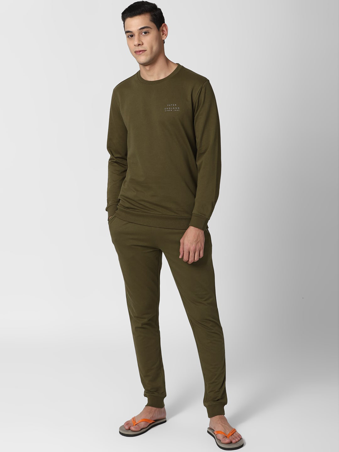 Buy Peter England Men Olive Green Night Suit Night Suits for Men