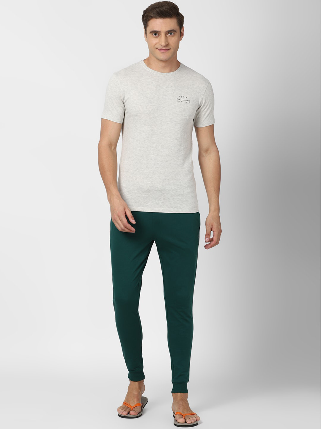 Buy Peter England Men Grey & Navy Blue Night Suit Night Suits for Men