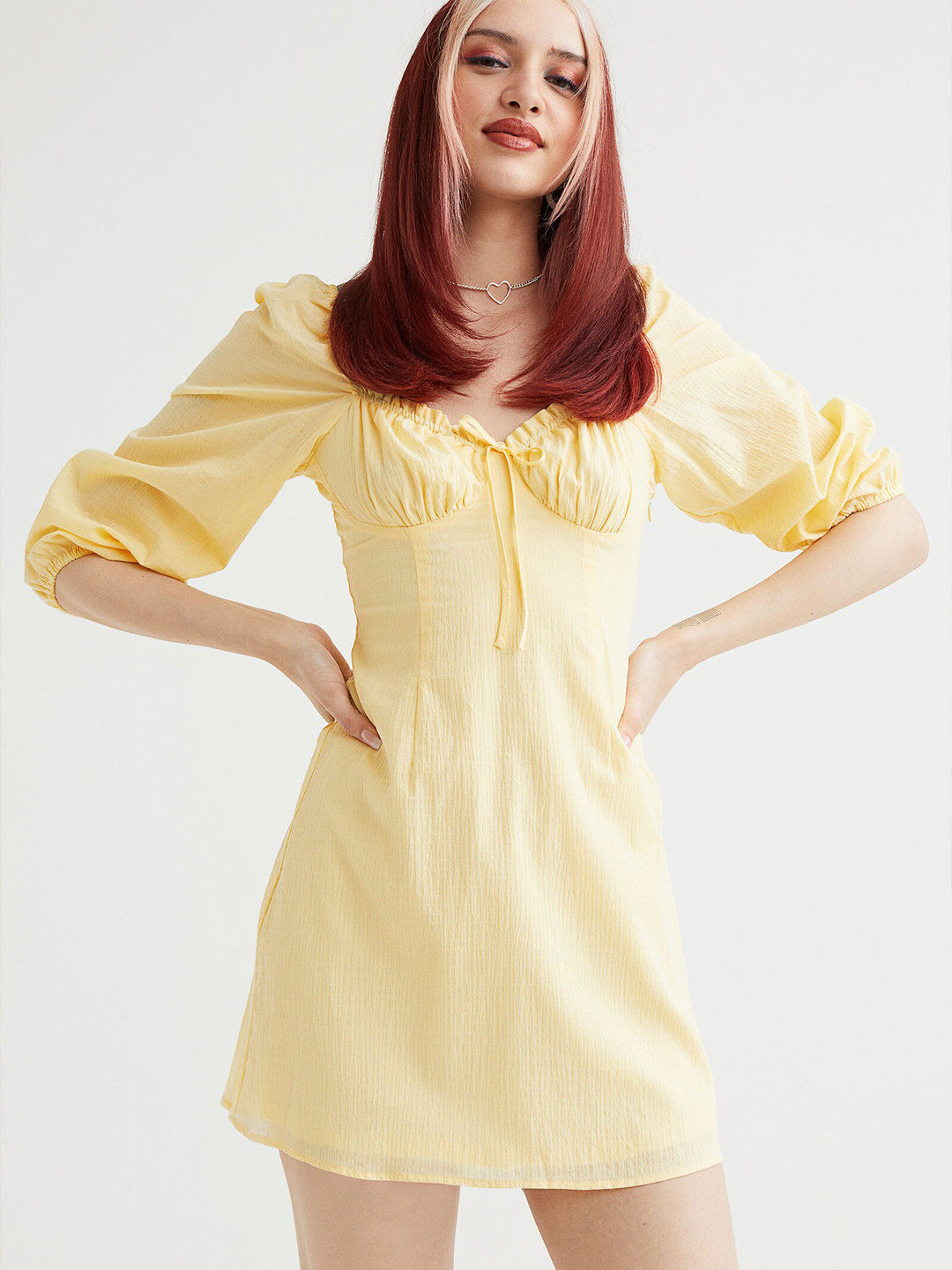 Buy H&M Women Yellow Cotton Dress Dresses for Women 18651890 Myntra