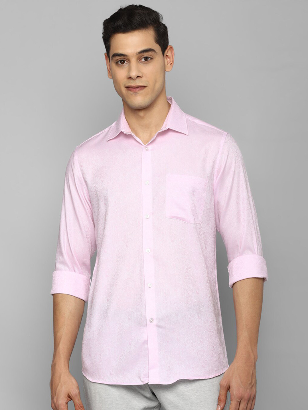 Buy Allen Solly Men Pink Slim Fit Casual Cotton Shirt Shirts for Men