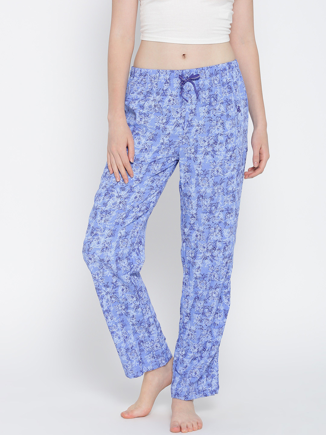 Buy Jockey Blue Printed Lounge Pants RX02 0103 013IB Lounge Pants for