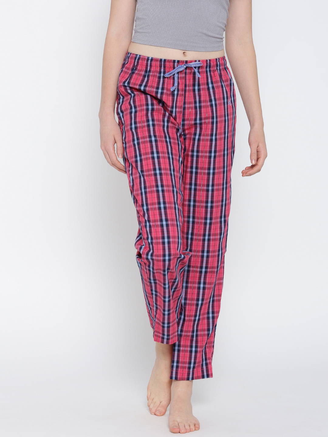 ladies checked lounge pants