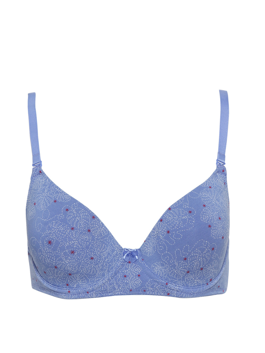 Buy Jockey Blue Printed Underwired Lightly Padded T Shirt Bra 1245 0103