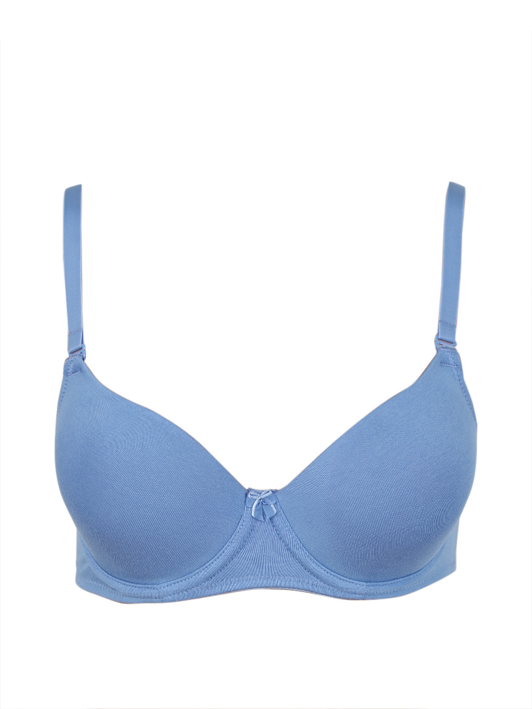 Buy Jockey Blue Solid Underwired Lightly Padded T Shirt Bra 1245 0105