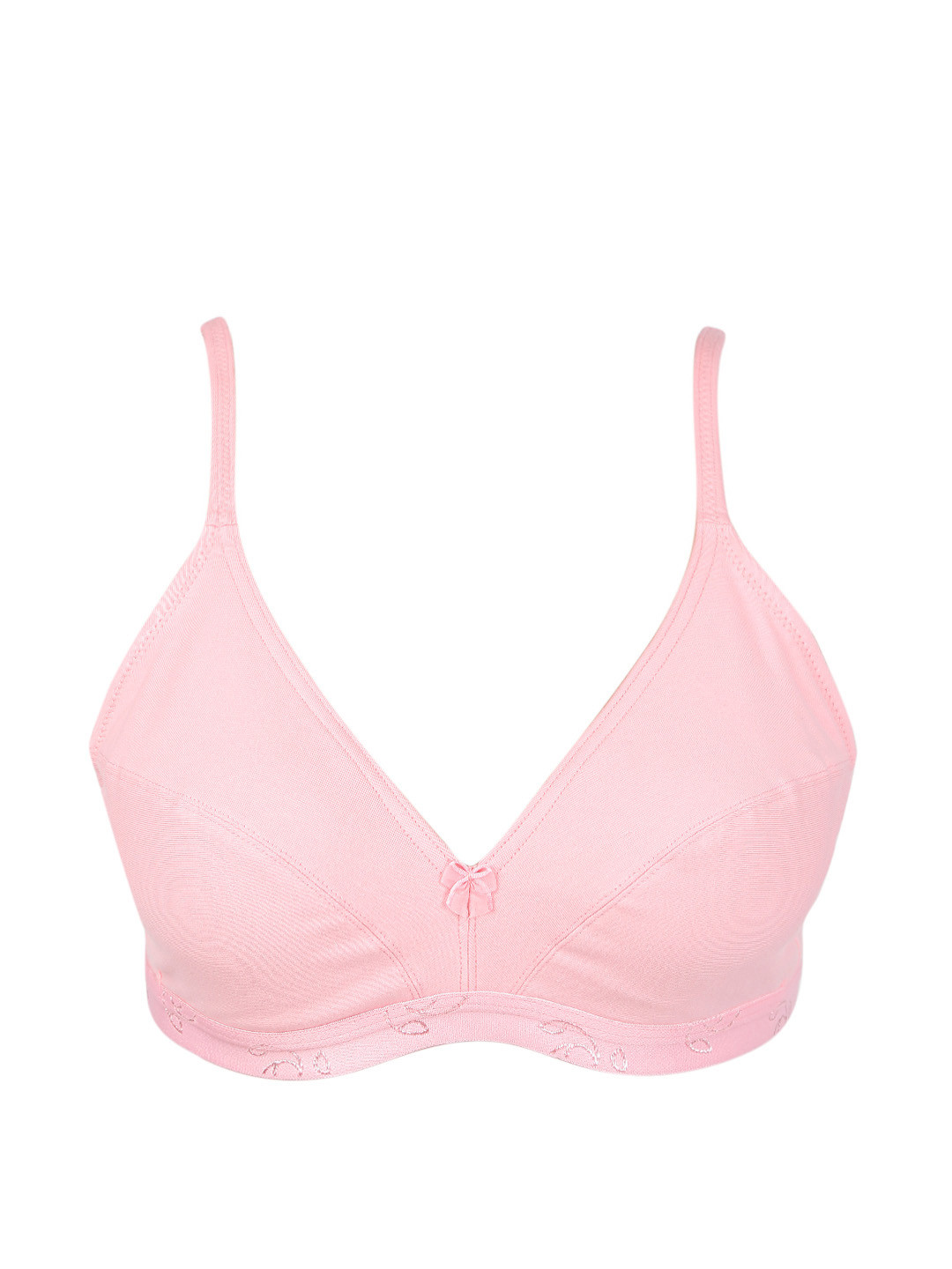 Buy Jockey Pink Solid Non Wired Plunge Neck Bra 1271 0105 Bra for