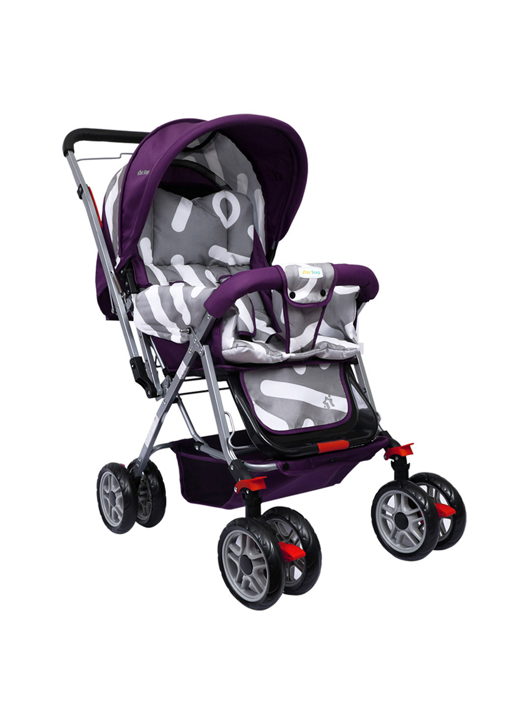 Buy 1st Step Kids Purple Baby Stroller With 5 Point Safety Harness