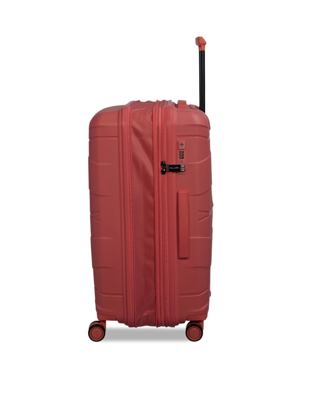 Buy IT Luggage Coral Pink Solid Hard Sided Medium Trolley Suitcase