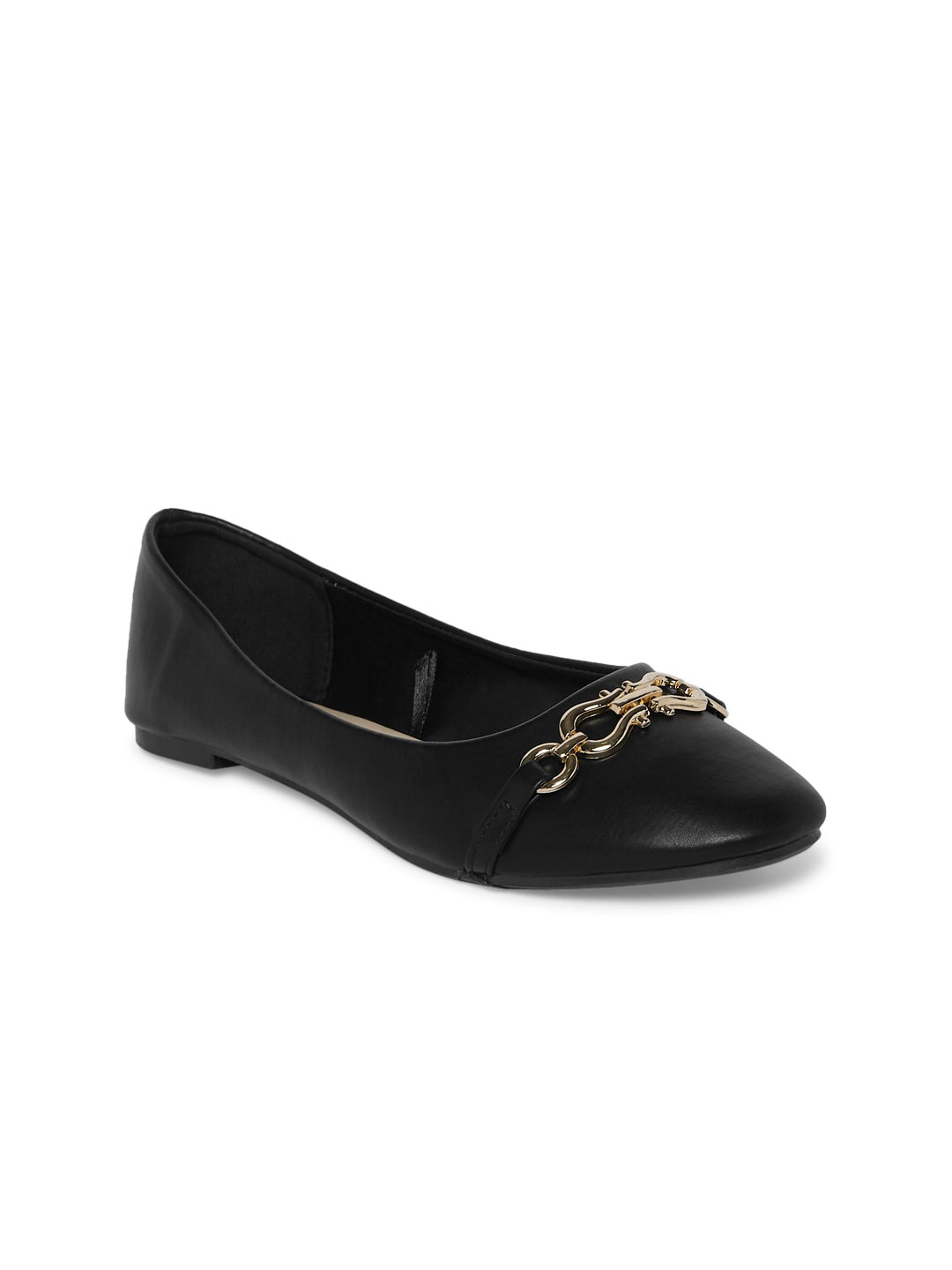 Buy Forever Glam By Pantaloons Women Black Ballerinas Flats With Buckle
