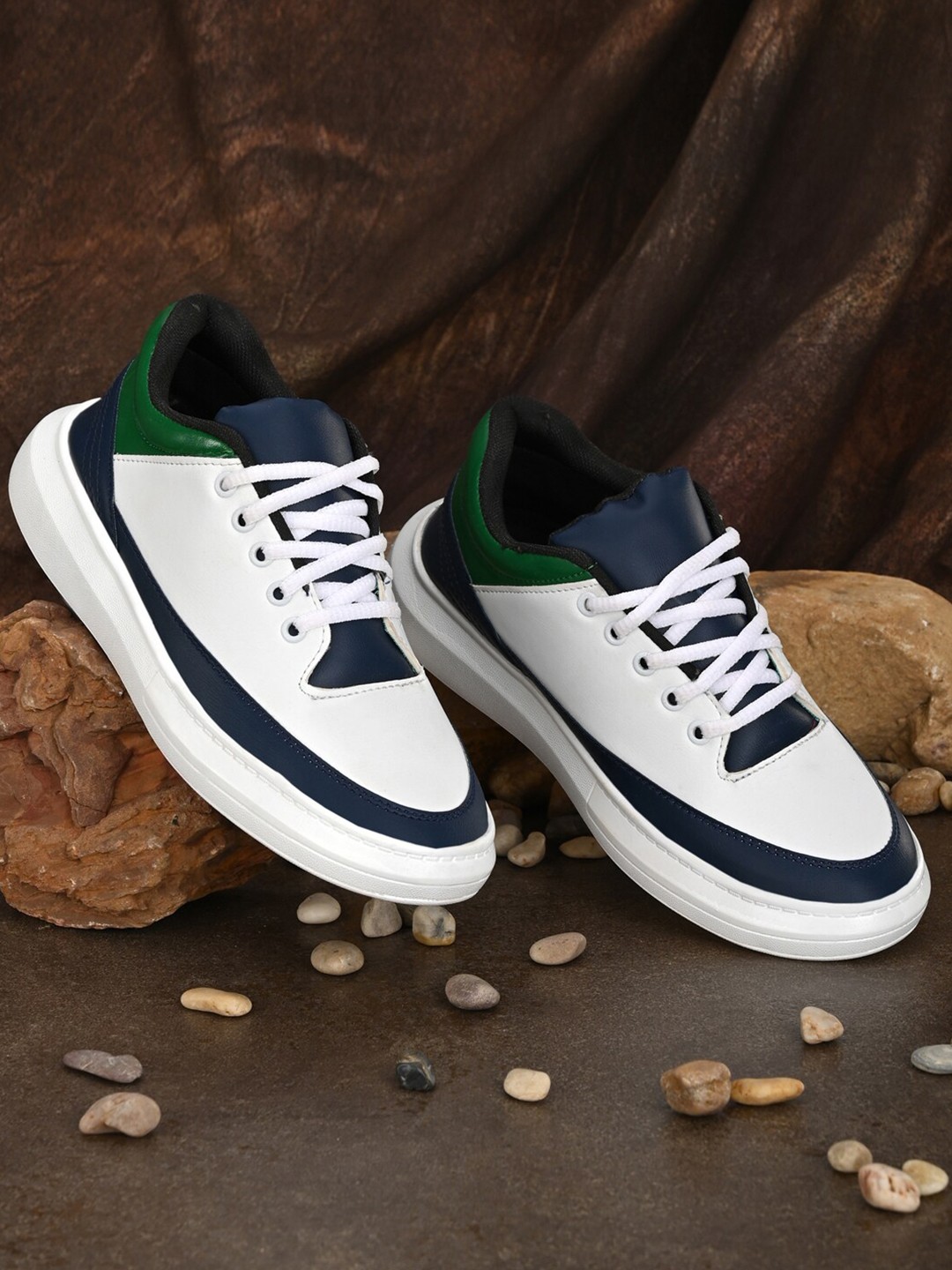 mactree men white solid sneakers