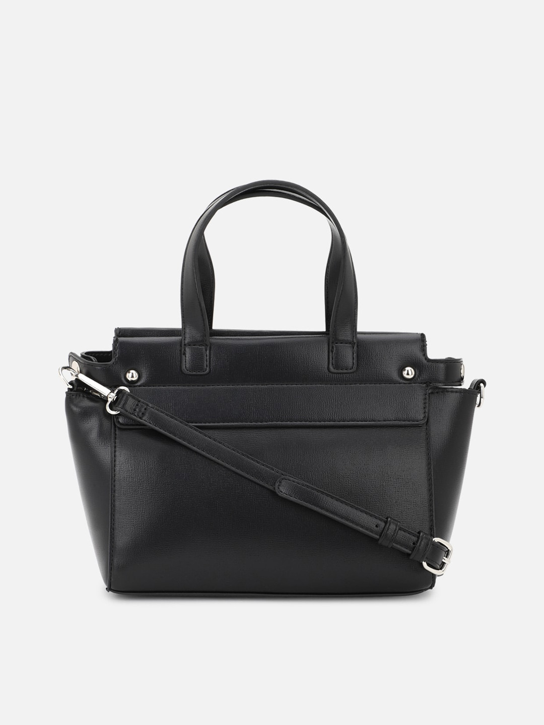 Buy FOREVER 21 Black Leather Bowling Handheld Bag Handbags for Women
