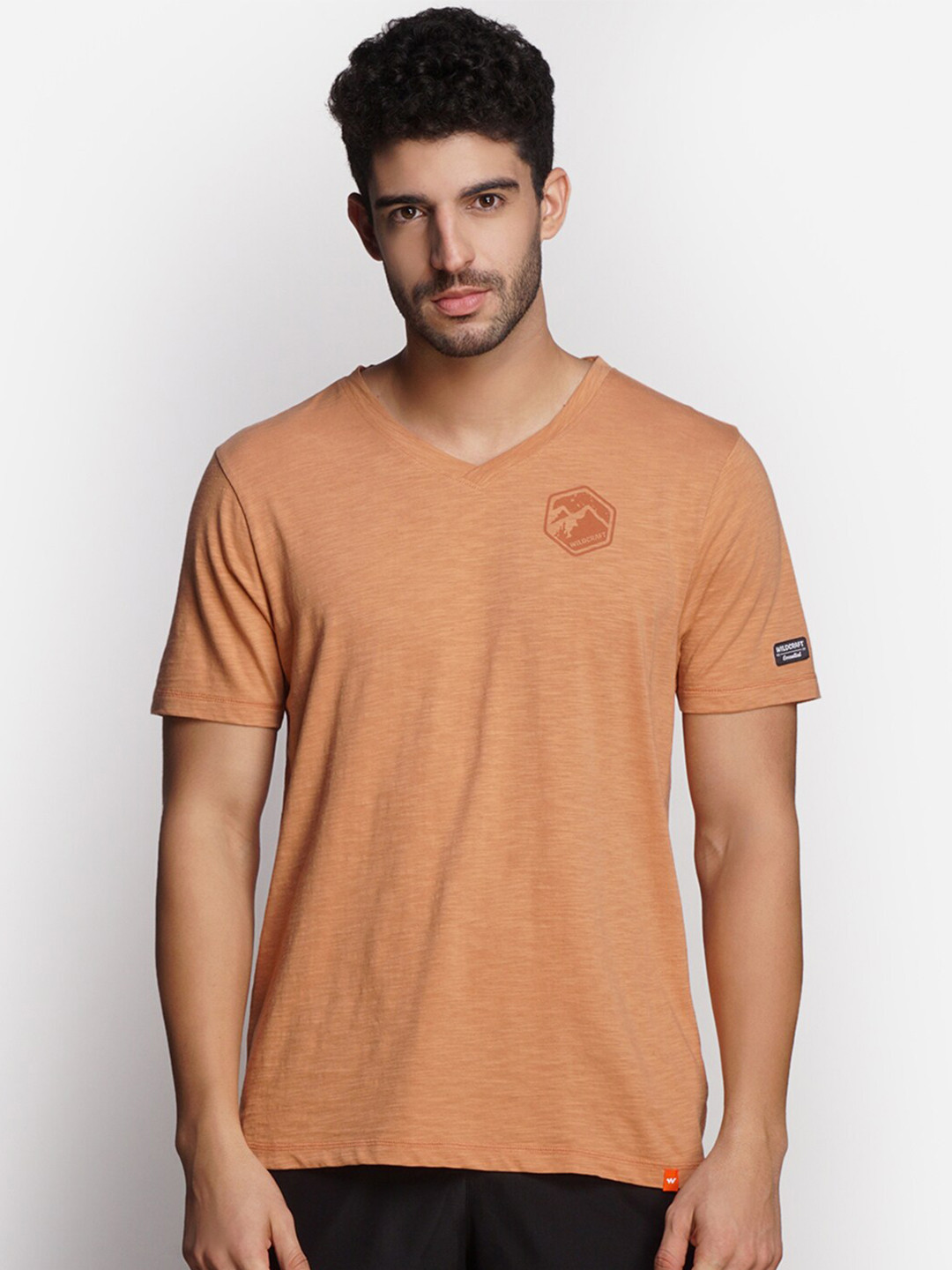 Buy Wildcraft Men Brown V Neck Slim Fit Cotton T Shirt Tshirts for Men 18669548 Myntra