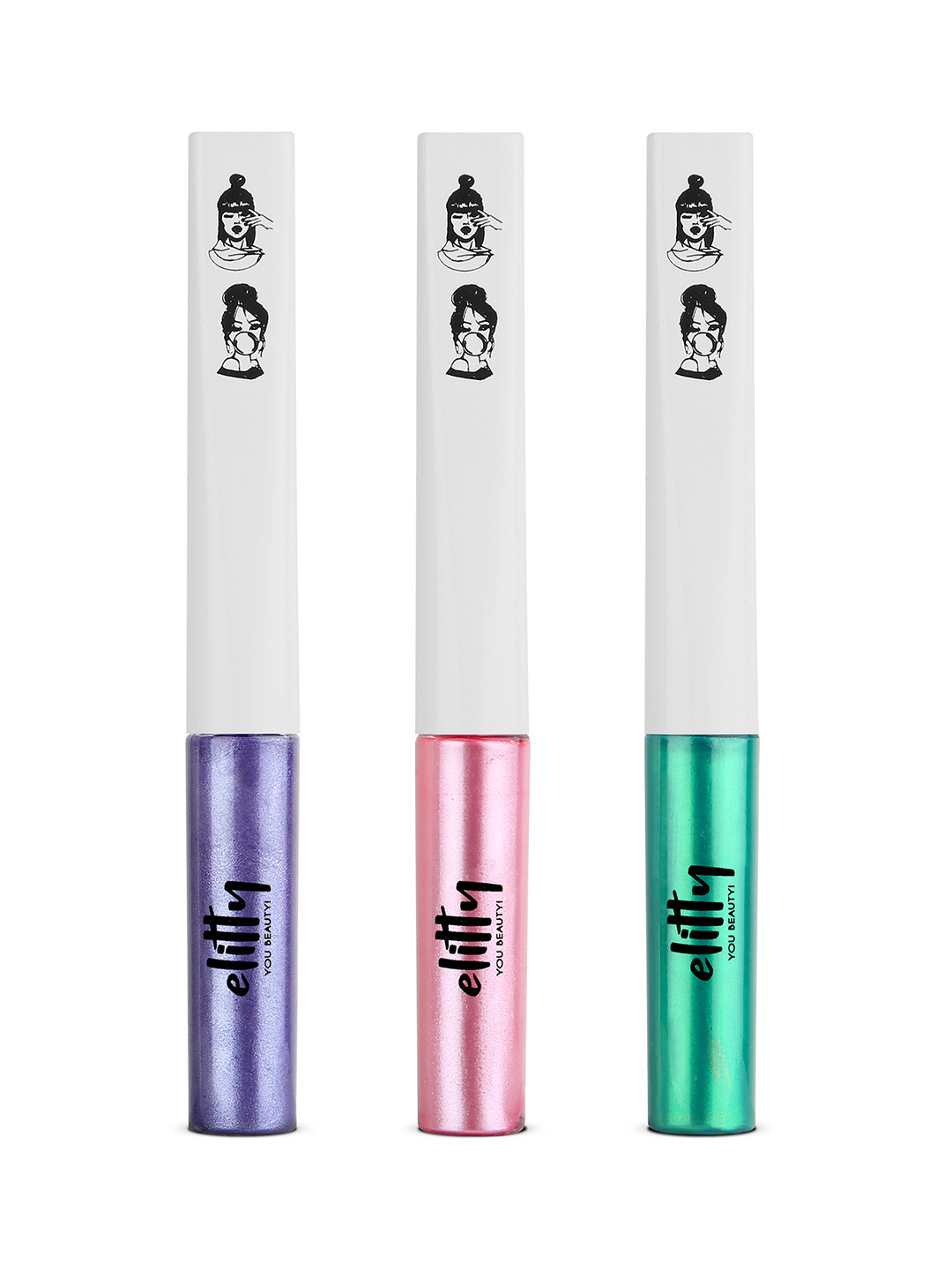 Buy Elitty Teen Girls Set Of 3 All Eyes On You Pop Eyeliner 4 Ml Each Show Me Shimmer Kajal