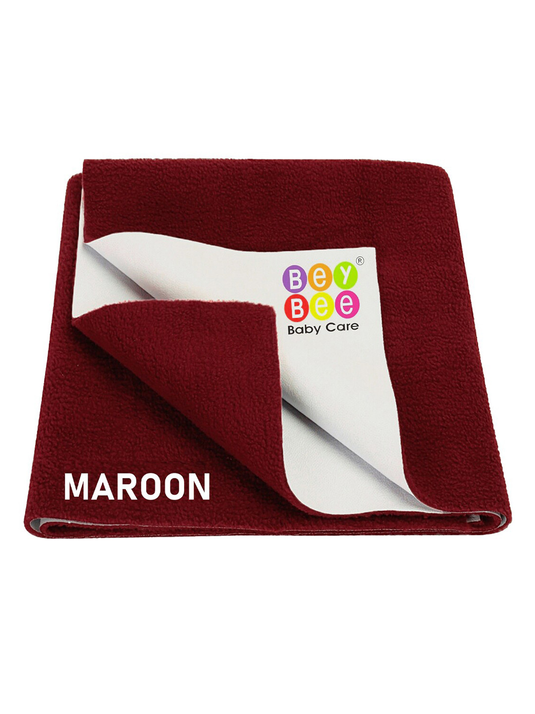 Buy BeyBee Kids Maroon Solid Waterproof Dry Sheet Cotton Mattress Protector Mattress Protector
