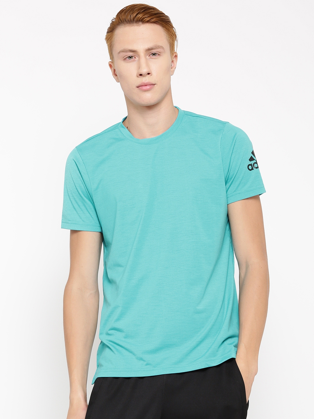 turquoise adidas shirt