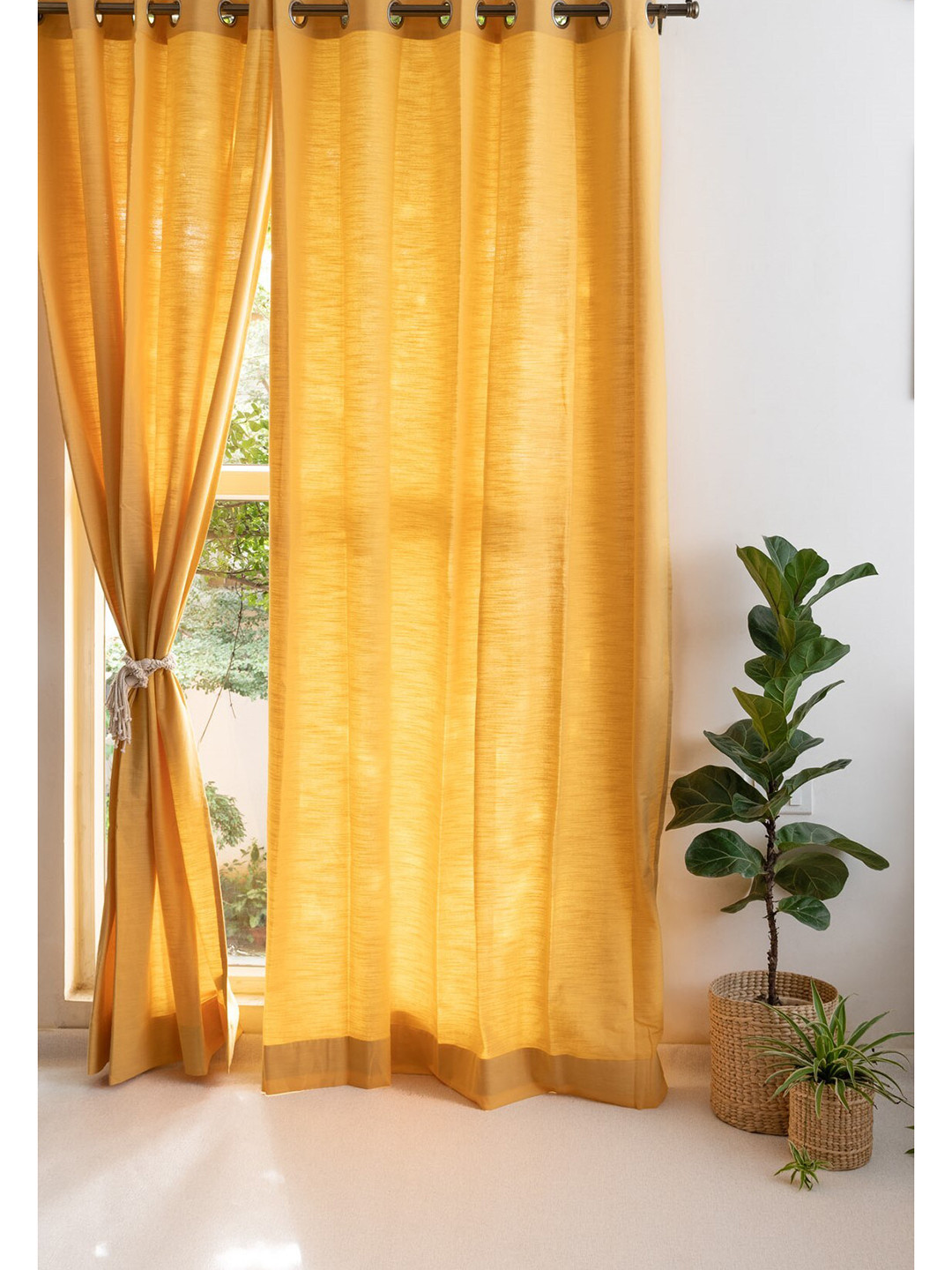 Buy The Yellow Dwelling Yellow Solid Window Curtain Curtains And