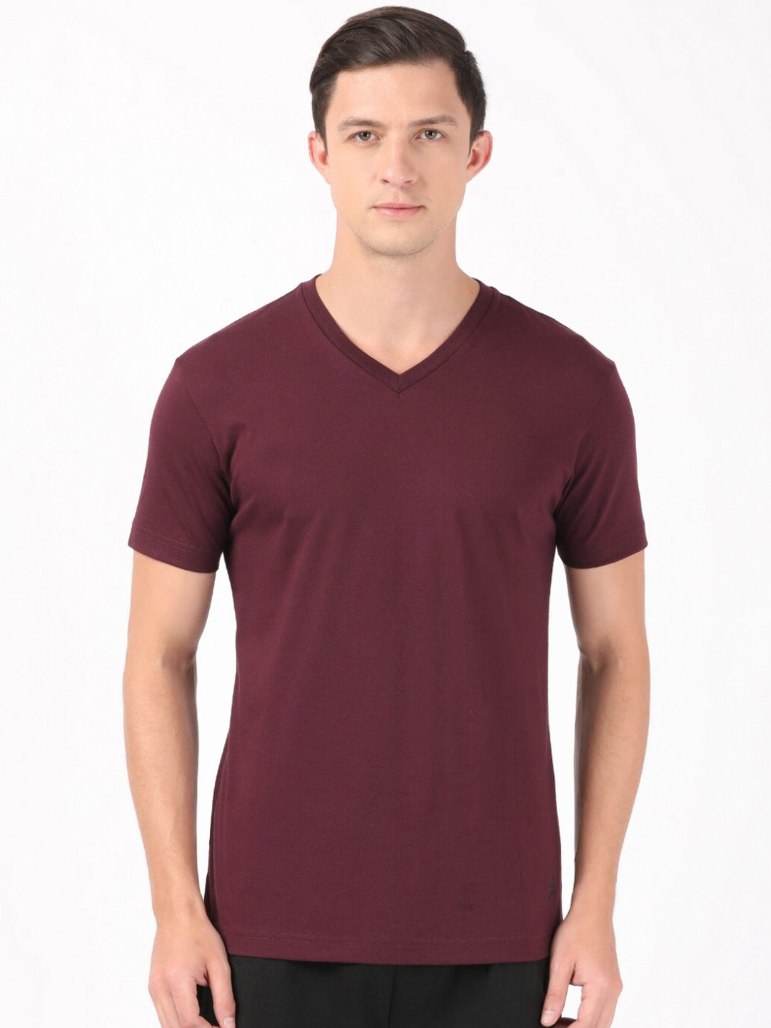 Buy Jockey Men Purple V Neck T Shirt - Tshirts for Men 18676242 | Myntra