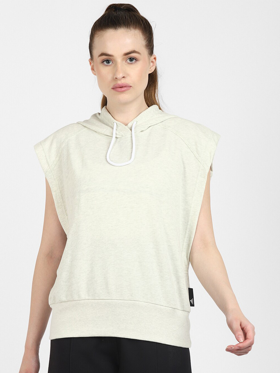 Buy ADIDAS Women Cream Hooded Sweatshirt HE4150 Sweatshirts for Women