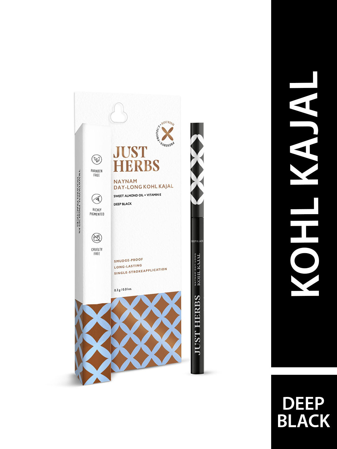 Buy Just Herbs Naynam Day Long 2 In 1 Kohl Kajal With Almond Oil