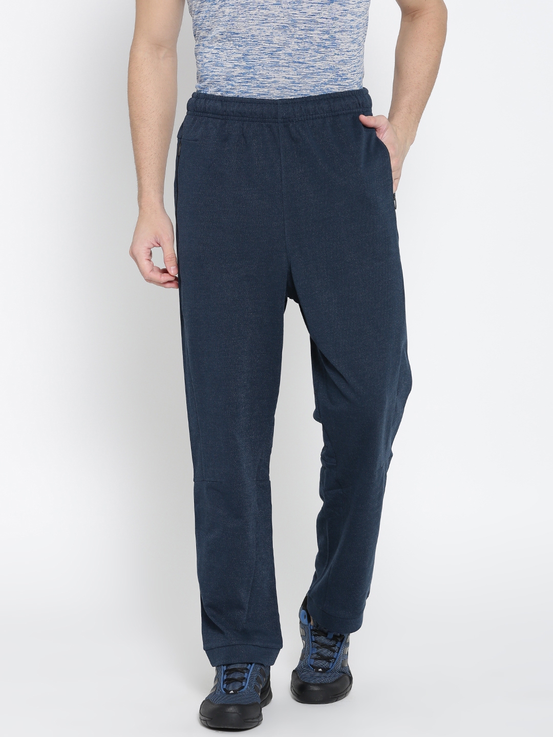 denim track pants men's