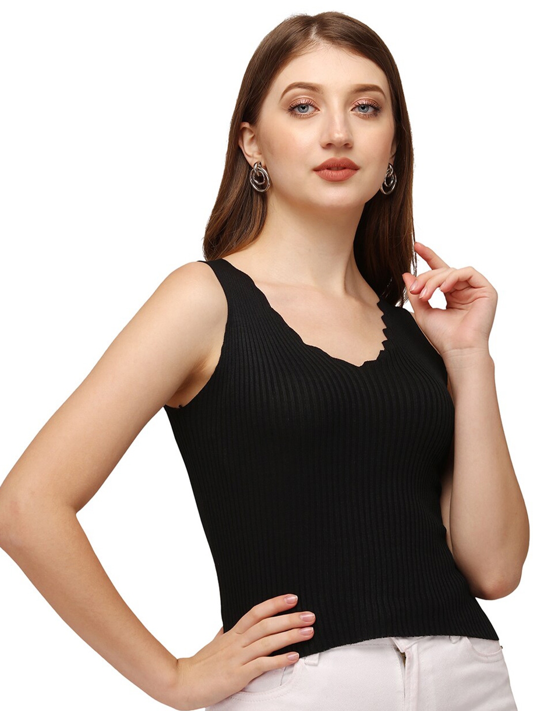 Buy HSR WOMEN Black Striped Crop Top - Tops for Women 18681096 | Myntra