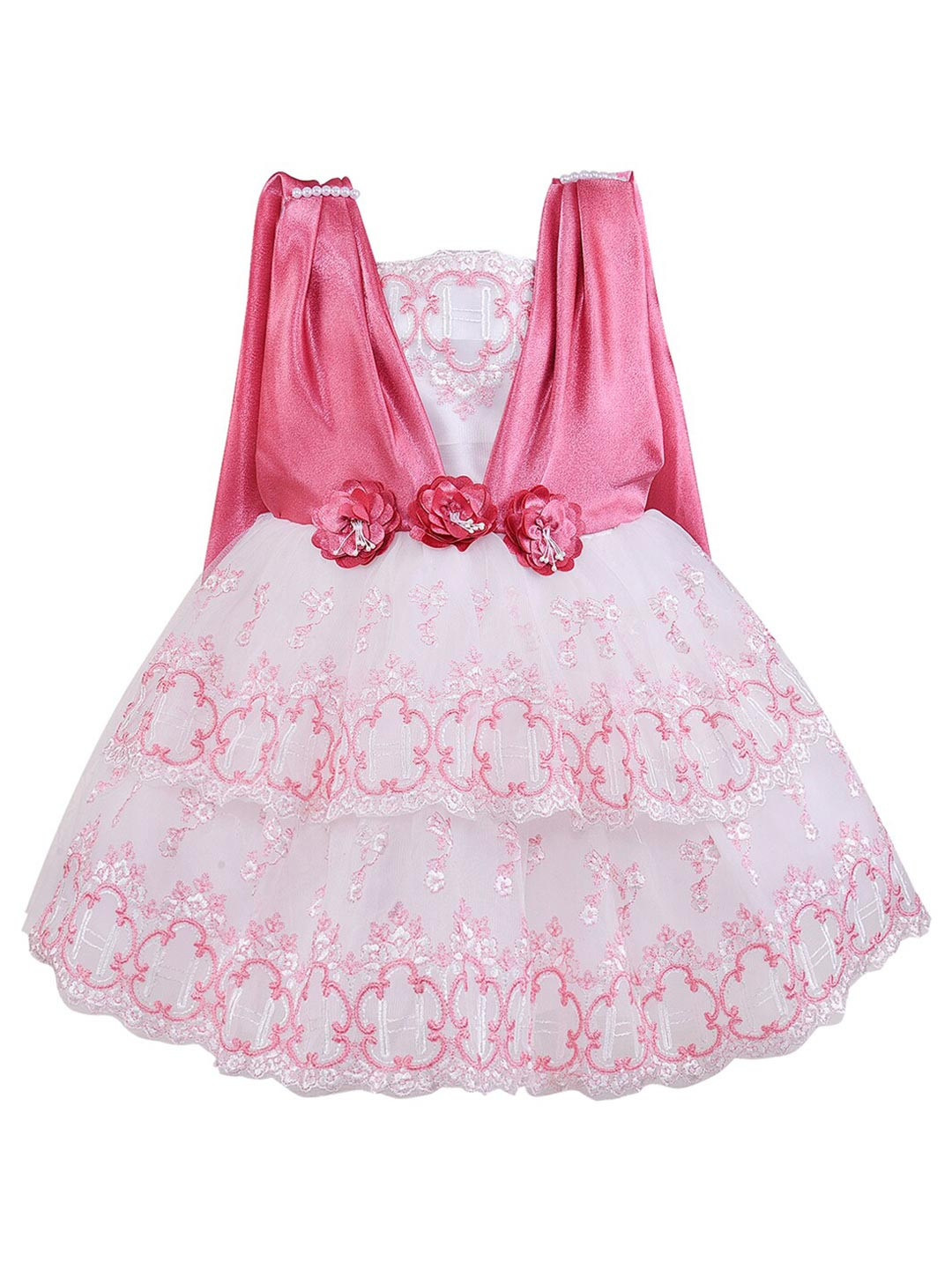 Wish Karo Baby Girls Dress Frock-(stn703pnk)