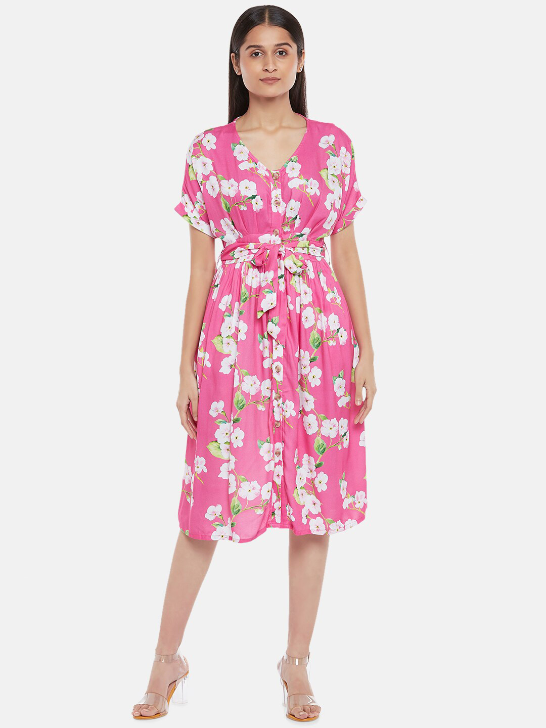 Buy Honey By Pantaloons Pink Floral Dress Dresses for Women 18692996