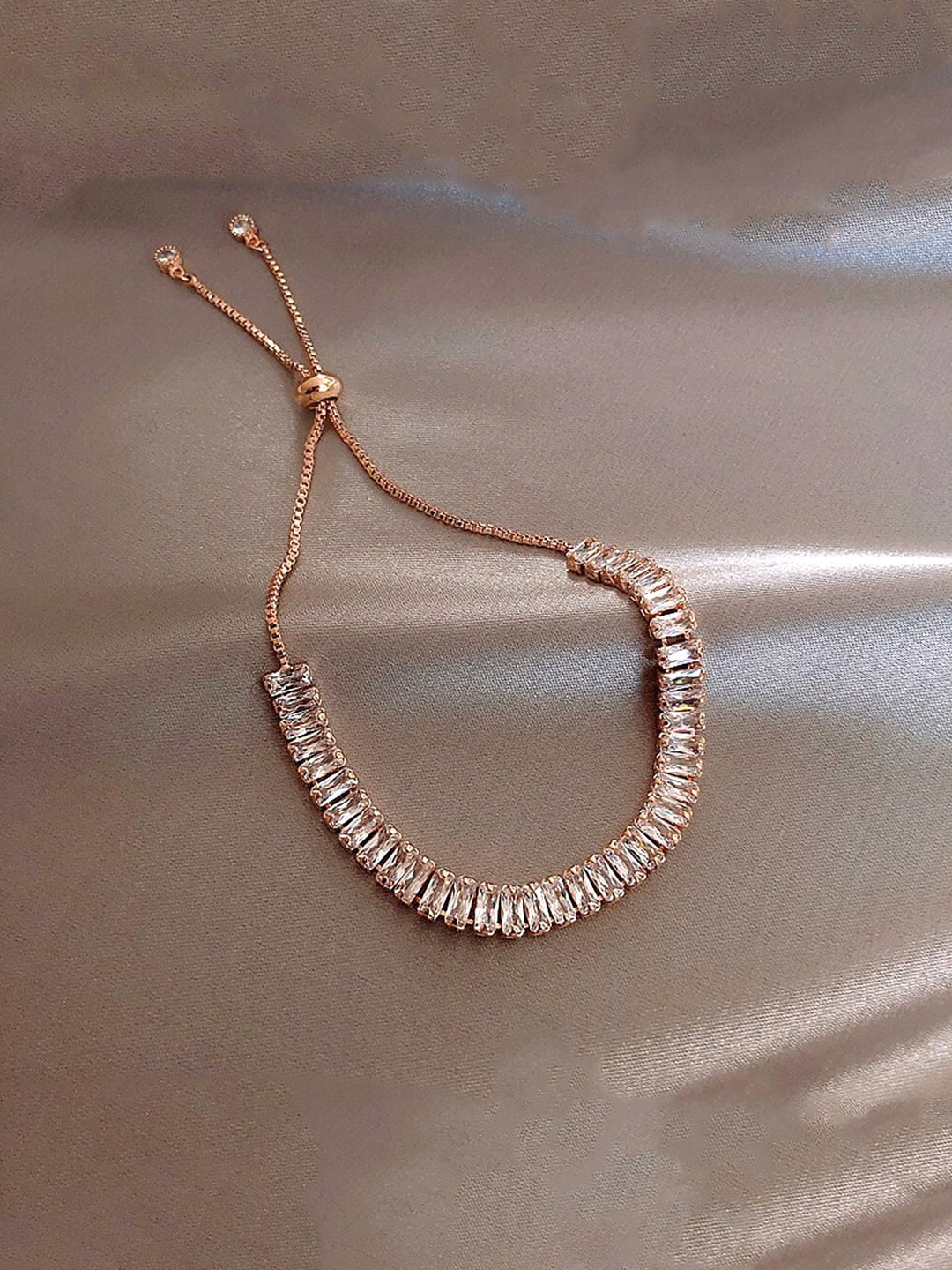 Buy Yellow Chimes Women Gold Toned Crystal Studded Bracelet Bracelet