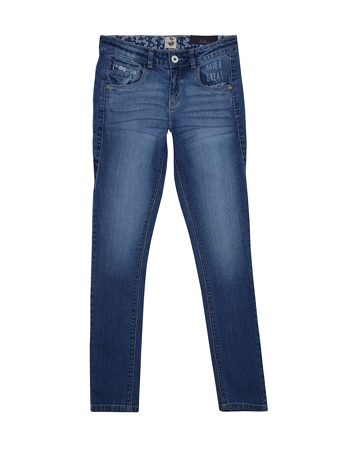 Buy Palm Tree Girls Blue Jeans - Jeans for Girls 1869523 | Myntra