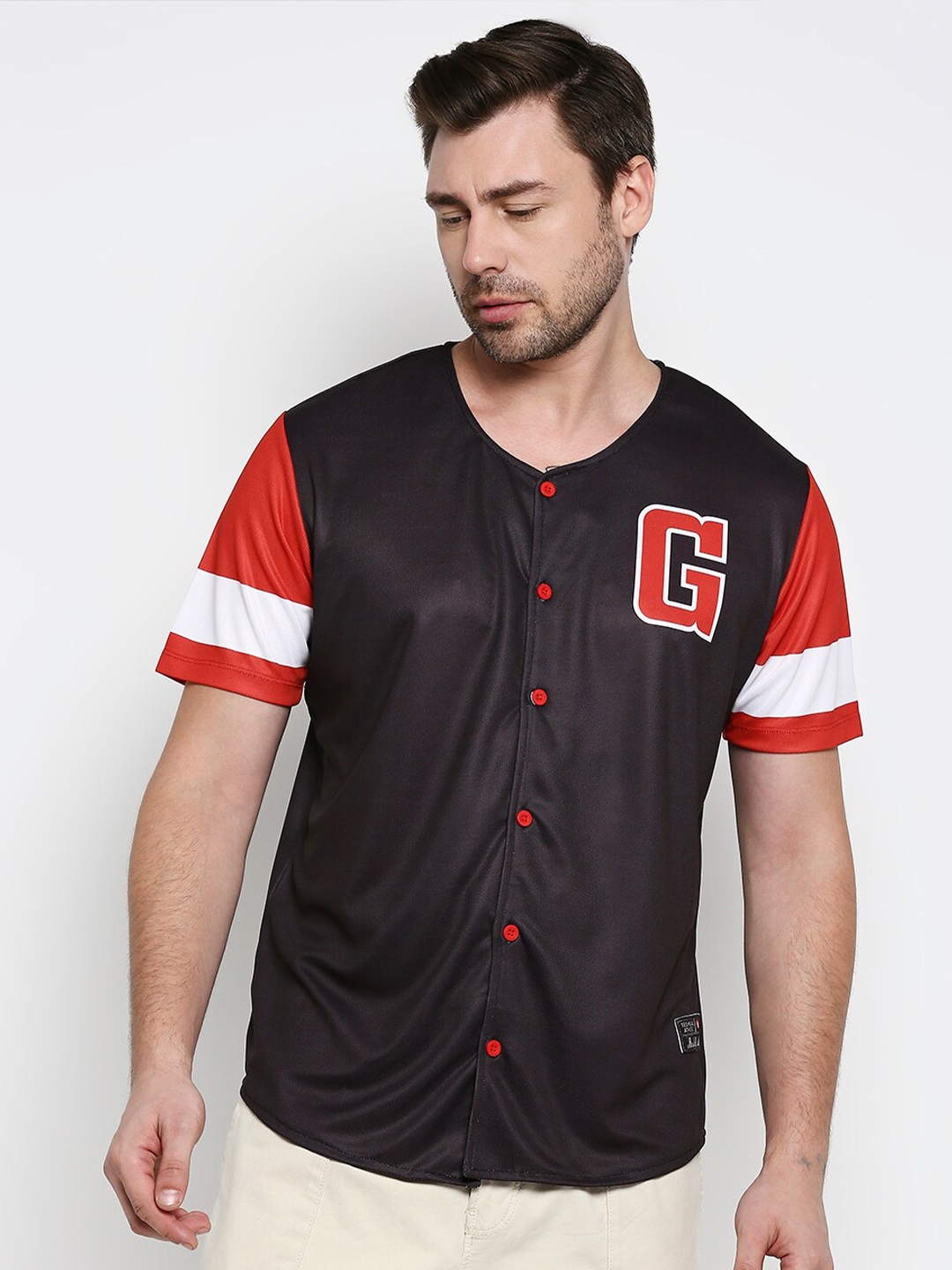 Buy GullyActive Men Black V Neck Dri FIT T Shirt Tshirts for Men