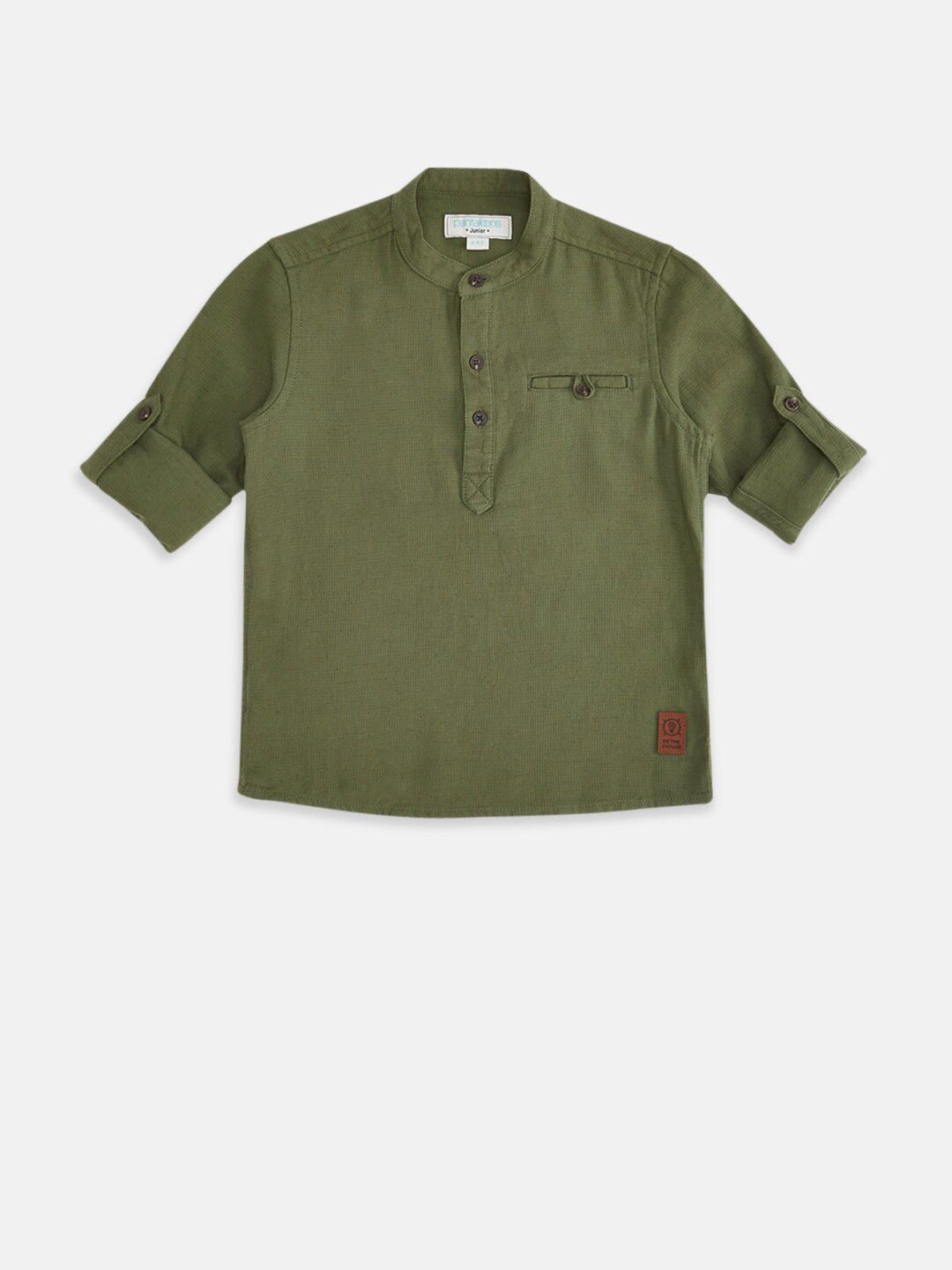 Buy Pantaloons Junior Boys Olive Green Casual Shirt Shirts for Boys