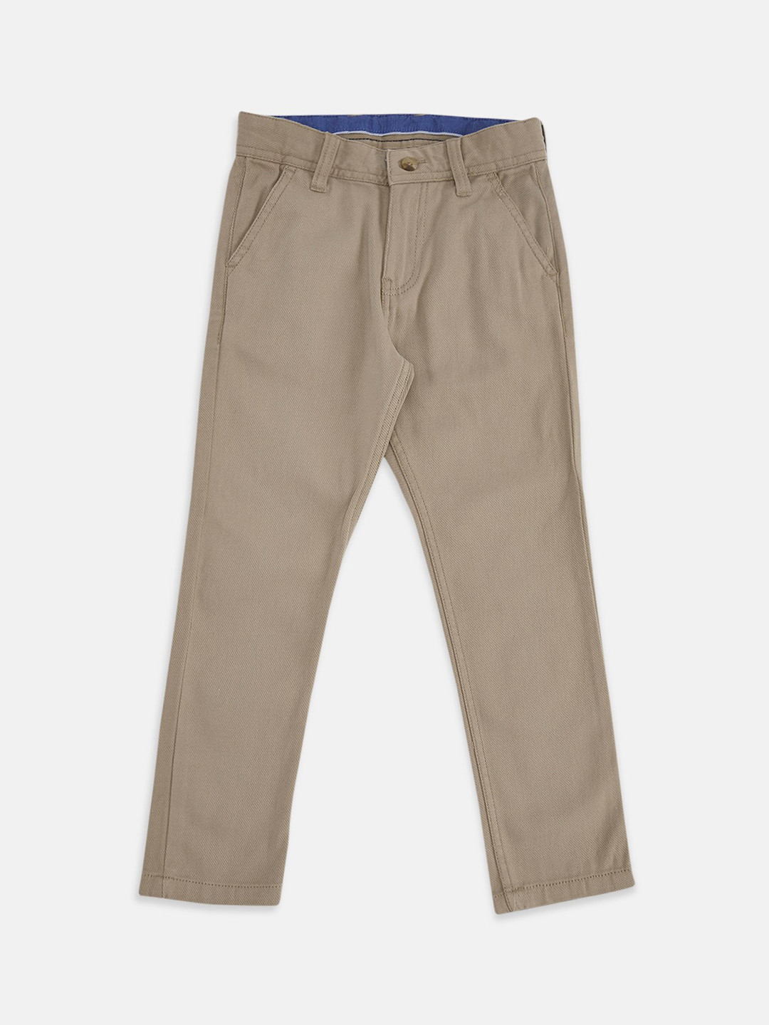 Gant Boys Beige Solid Regular Fit Trouser