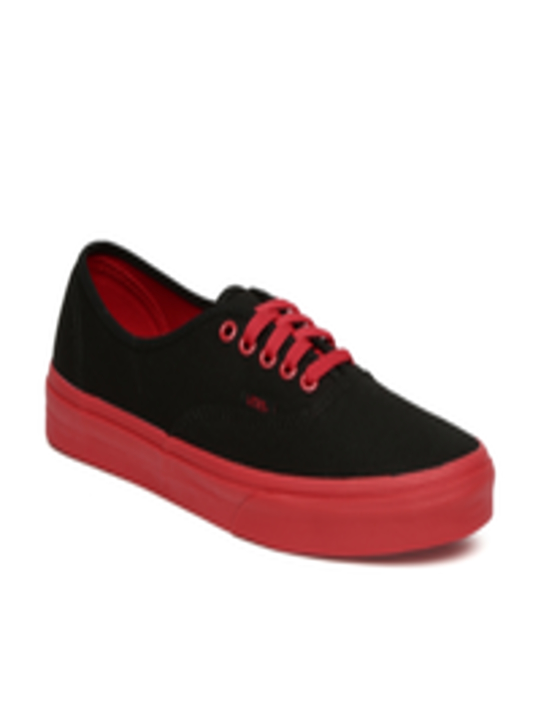 Buy Vans Unisex Black & Red Authentic Sneakers - Casual Shoes for