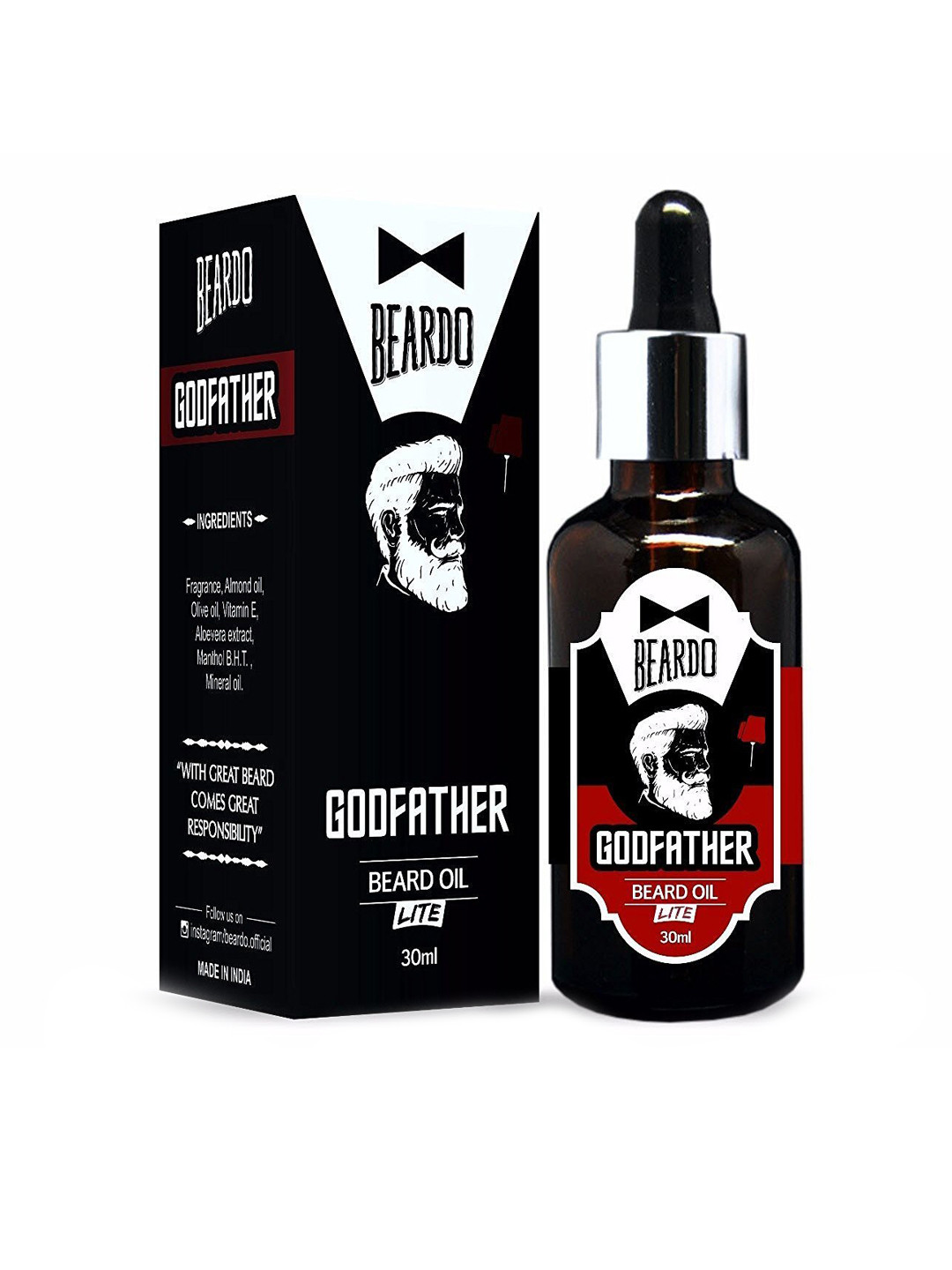 Buy BEARDO Godfather Lite Beard Oil 30 Ml  - Beard & Moustache Care for Men 1869961 | Myntra