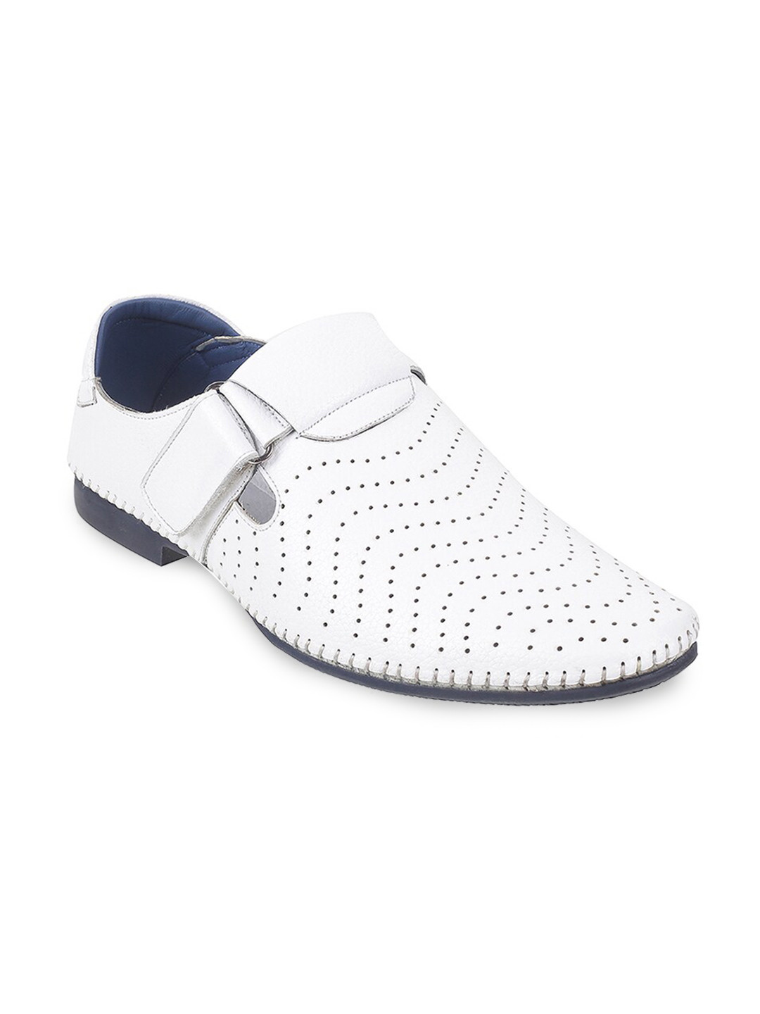 Buy Metro Men White Leather Shoe Style Sandals Sandals for Men