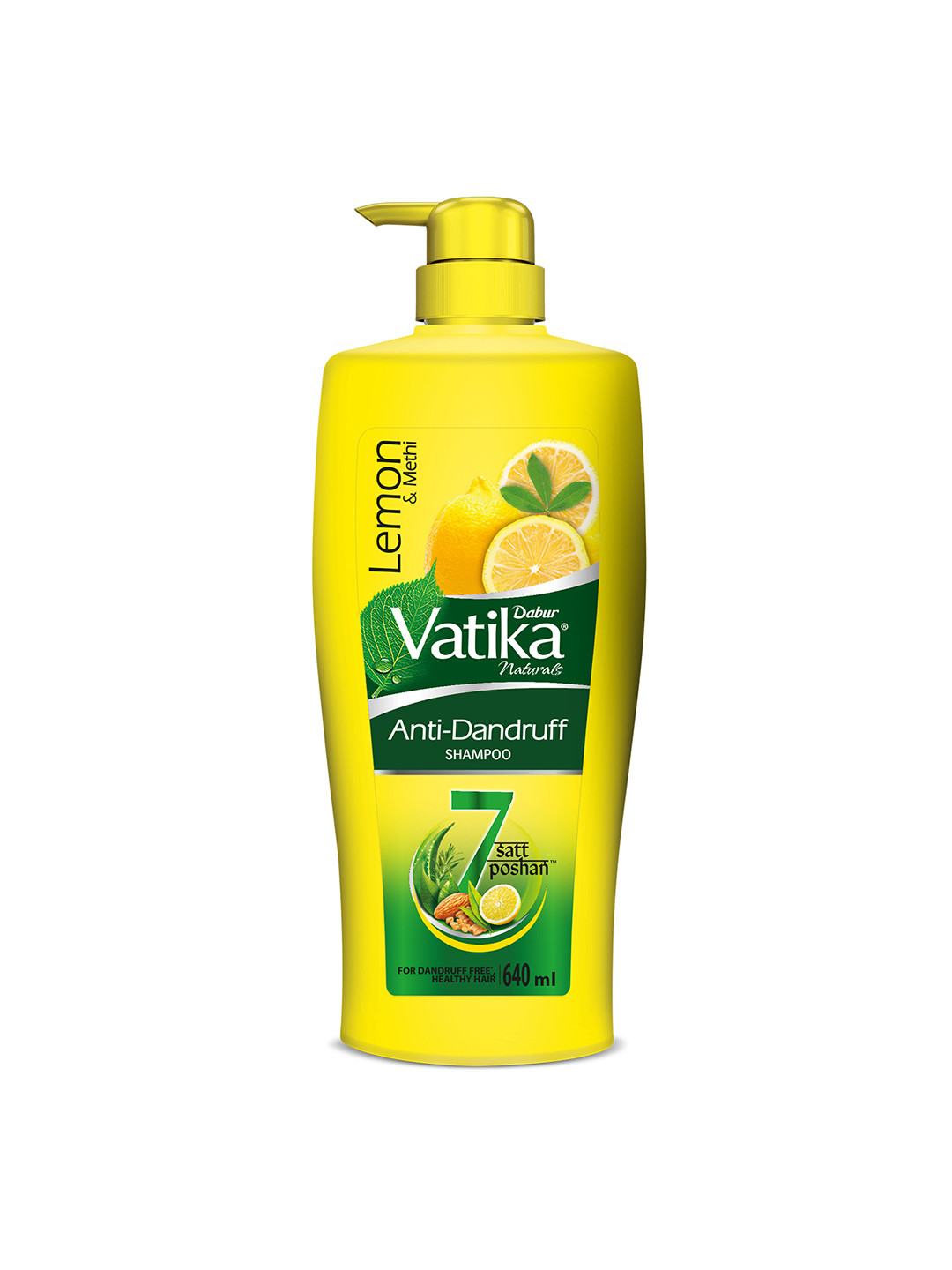 Buy Dabur Vatika Lemon Anti Dandruff Shampoo With Lemon & Methi 640ml