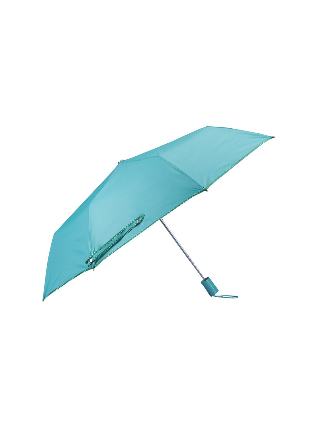 Buy THE CLOWNFISH Turquoise Blue Solid 3 Fold Double Coated Umbrella