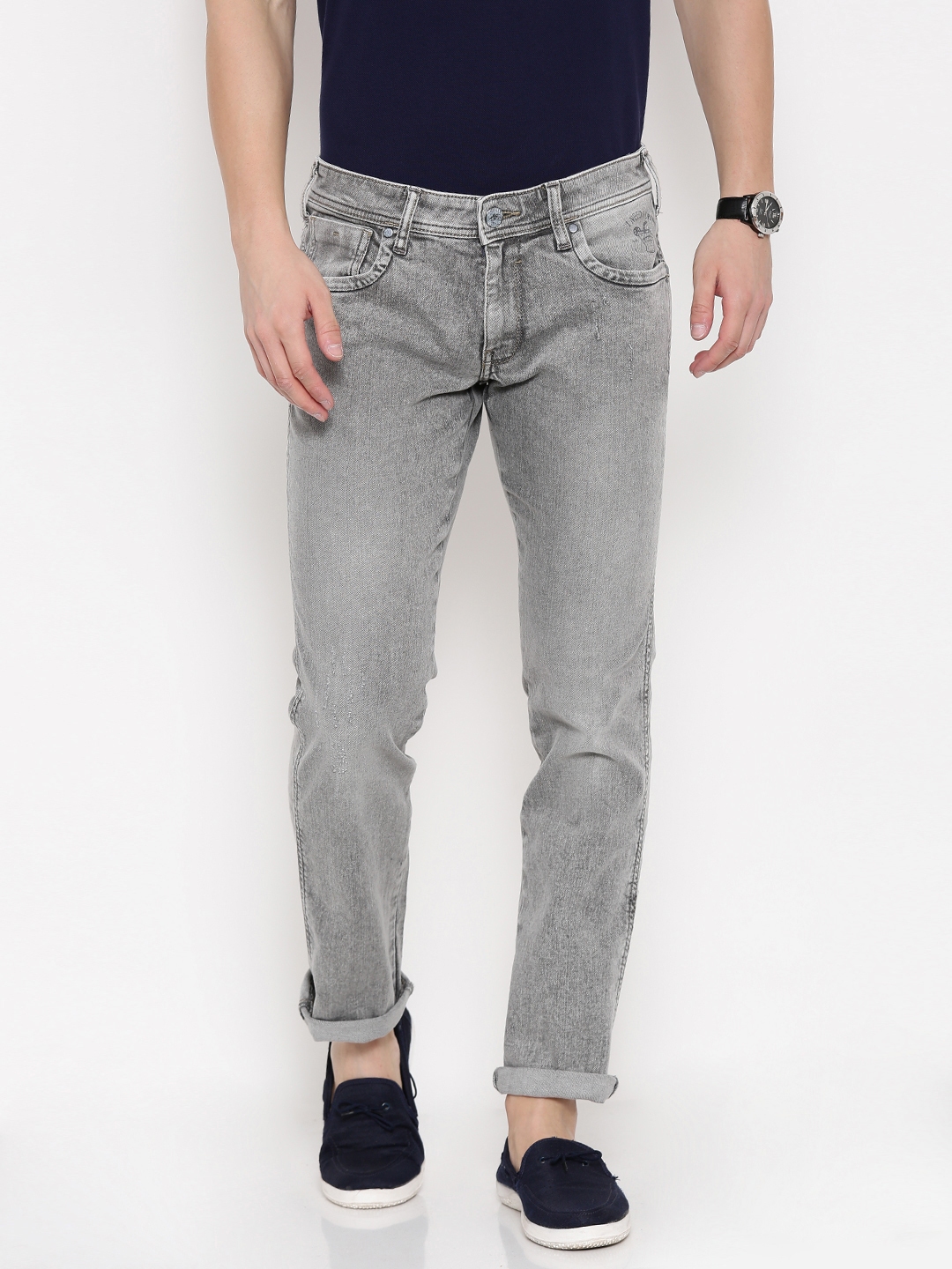 Buy Wrangler Men Grey Rockville Fit Stretchable Jeans - Jeans for Men ...