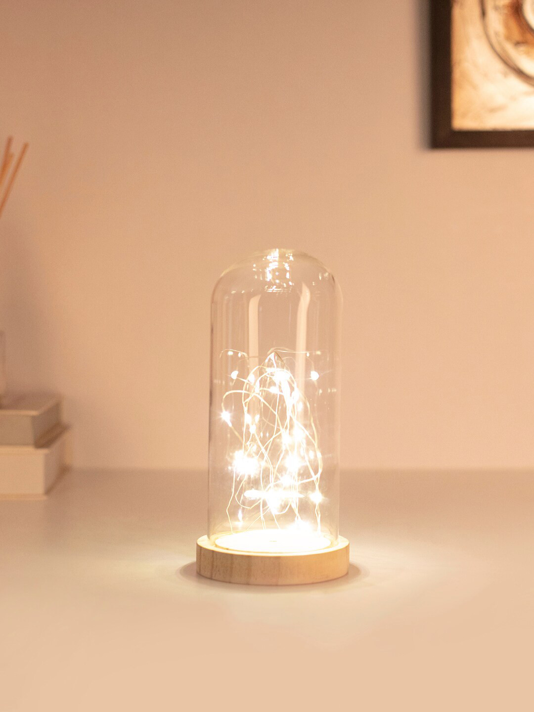 Buy HomeTown Transparent Miera Glass Led String Light Lamp Candle