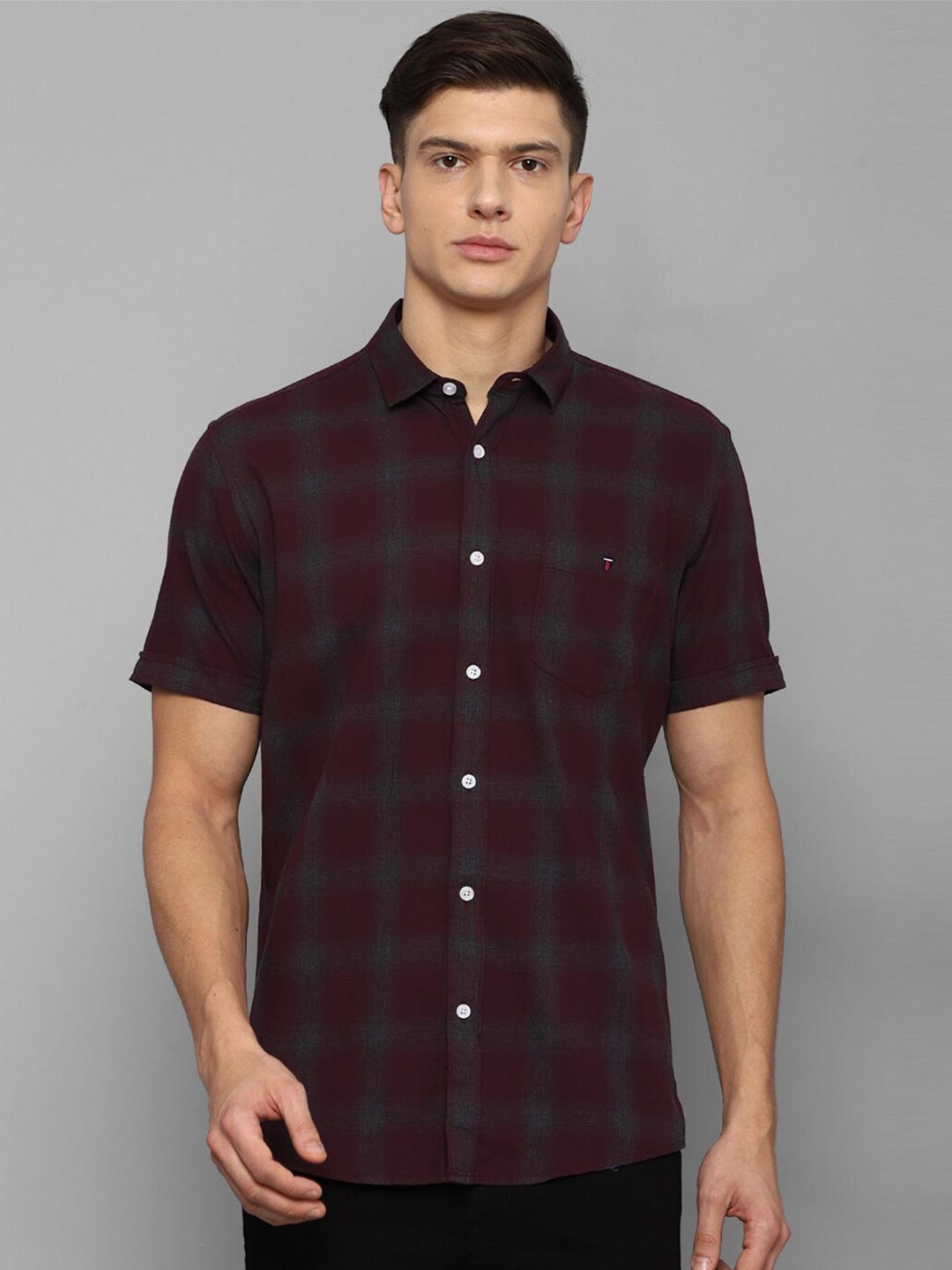 slim fit tartan shirt