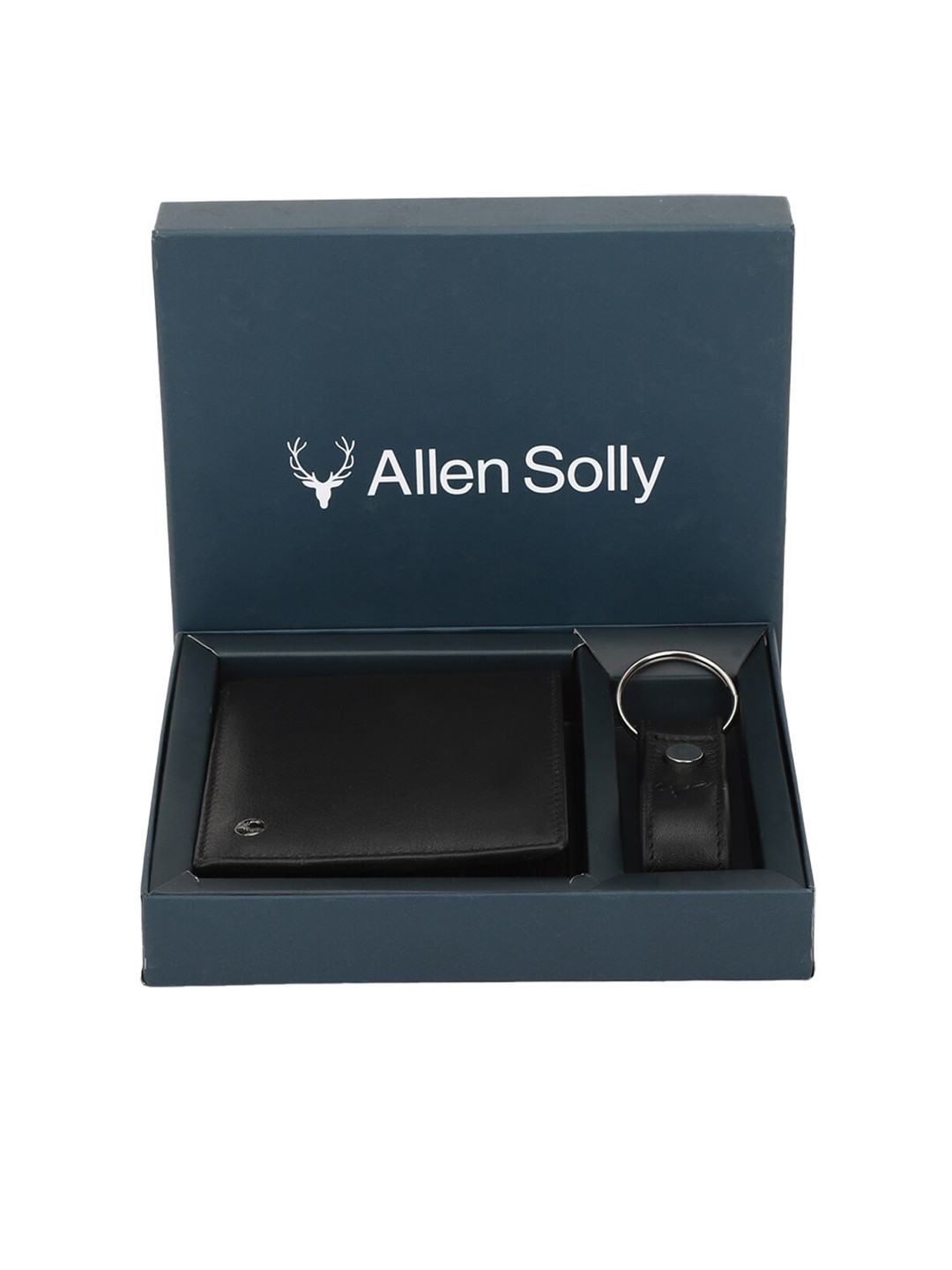 Buy Allen Solly Men Black Solid Leather Accessory Gift Set Accessory
